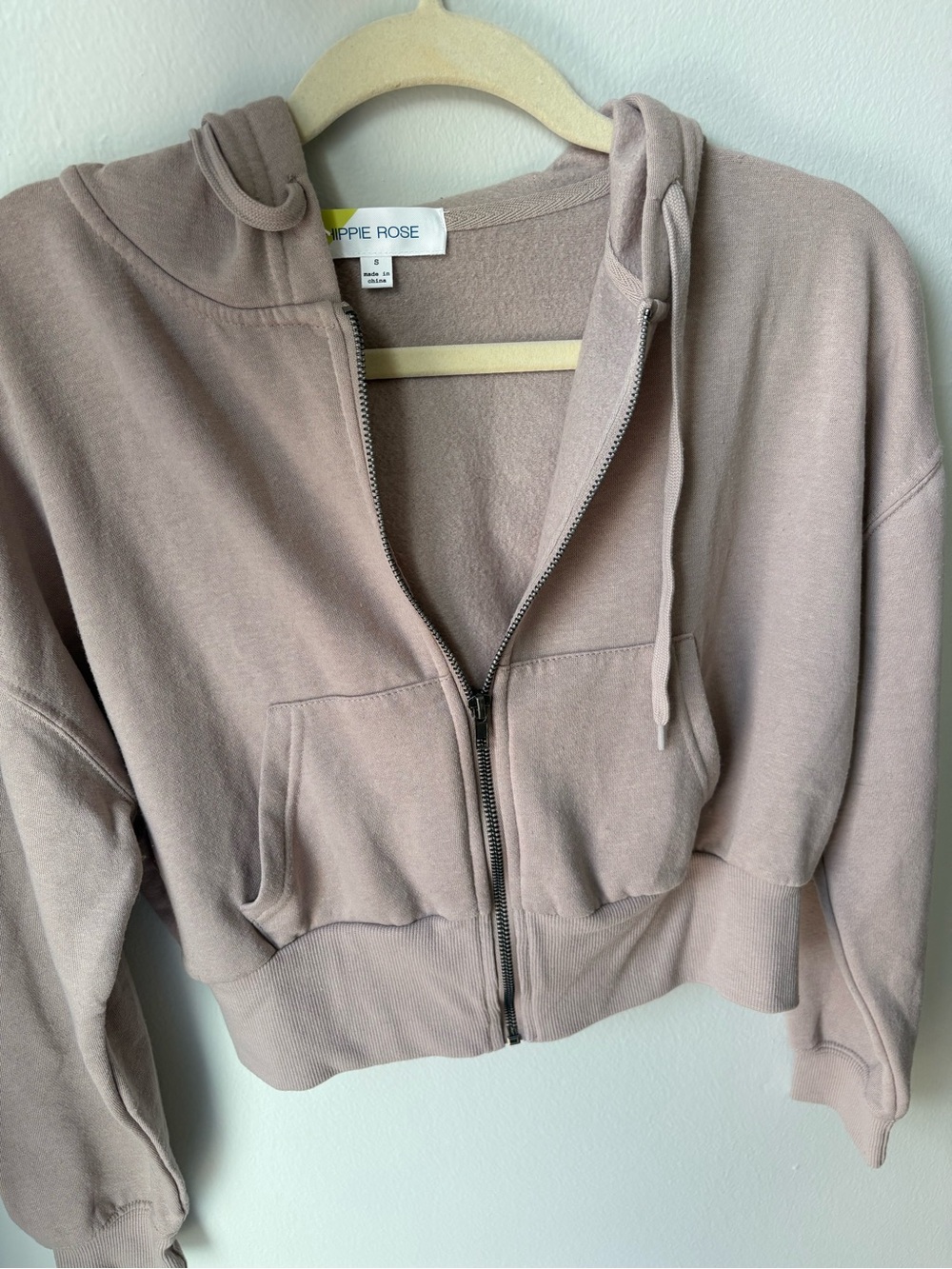 NWOT Crop Zip Sweatshirt